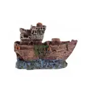 2pcs Pirate boat aquarium decorations fish tank landscape resin ship mini boat