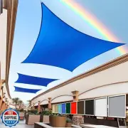 Royal Shade 12' x 16' Blue Rectangle Sun Shade Sail RS-SLR, UPF50+ 95% UV Blo