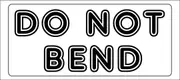 DO NOT BEND shipping label adhesive warning mailing sticky sticker 56x25mm