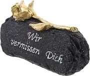 Sosoport Deceased Memorial Tombstone Resin Craft Cemetery Mourning Decor Graves Adornment
