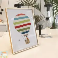 在飛比找樂天市場購物網優惠-創意卡通人物飛行員天空飛機熱氣球兒童房掛畫臥室書房裝飾畫版畫