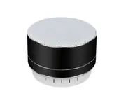 Aluminum Alloy Wireless Bluetooth Speakers Outdoor Portable Mini Metal Speaker with LED Lights Support TF Card FM Radio-Black