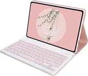 Acphtab Keyboard Case for Galaxy Tab A7 Lite 8.7 Inch 2021 (SM-T220 T225 T227), Lightweight Slim Wireless Cover with Detachable Bluetooth Keyboard for Samsung Galaxy Tab A7 Lite 8.7" (Pink)