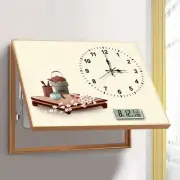 Sleek LCD Digital Wall Clock with DIY Temperature and Calendar Display