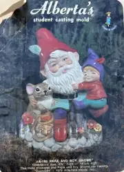 Alberta’s Ceramic Mold Vintage Pappa And Boy Gnome 1979