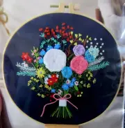 Victorian Trading DIY Embroidery Crewel Work Kit Nose Gay Posey 42B