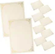 DOITOOL 10 Sheets Blank Certificate Paper for Awards Honor Diploma Liner for Graduation Classroom and Employee Recognition