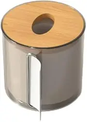 Tissue Box Living Room Pumping Paper Box Household high-Grade Paper Pumping Transparent Coffee Table Box (Round)