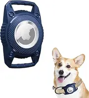 Ecixniy - Waterproof Airtag Dog Collar Holder | Durable AirTag Compatibility for Collars, Removable Metal Loop, Scratch-Resistant & Impact-Resistant, Compatible with Apple Airtag Tracker （Blue）