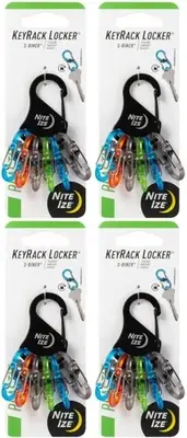 Nite Ize KeyRack Locker w/ Plastic S-Biners (4-Pack)