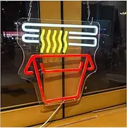 Sign Lamp Ramen Neon Sign USB Powered Light Up Noodle Signs for Restaurant Kitchen Party Wall Decoration 30cm×30cm