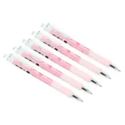 Black Gel Pens,12Pcs Fine Point With Pink grip,0.5mm Roller Ball 137mm