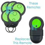 Chamberlain Merlin M842 Garage Door Remote Replacement M832 Green Remote 5 Pack