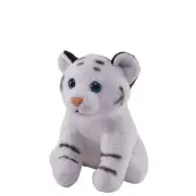Pocketkins Eco White Tiger soft plush stuffed toy 5"/13cm Wild Republic