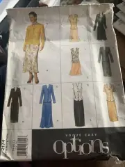 VOGUE OPTIONS #2174 LADIES (8 STYLE) TOP, SKIRT & SCARF PATTERN 14-18 Uncut