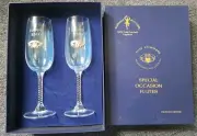 Claddagh 25th Anniversary glass set The Robert Emmet Co. Irish NEW in Box set