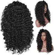 Human Hair Wig Black Wig Heat Resistant Short Bob Wig Black Curly Wig