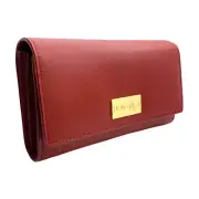 HEDONIST CHICAGO Women's Trifold Wallet Red