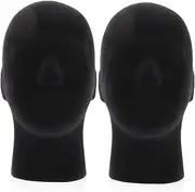 EPIGEIST 2pcs Foam Mannequin for Hats and Wigs Display Stand for Hair Styling Headdress and Cap Storage for Salon and Home Use