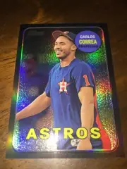 2018 Topps Heritage Carlos CORREA Black Refractor /69 ASTROS