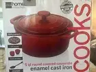 5 QT Cast Iron Enamel Covered Casserole