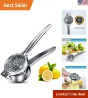 Premium Manual Lemon Squeezer - Stainless Steel Construction for Healthy Juicing
