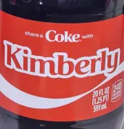Share A Coke With Kimberly 2025 Personalized Gift Coca Cola Bottle