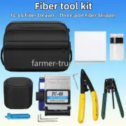 Fiber Optic Tool Kit With FC-6S Fiber Cleaver CFS-3 Three-port Wire Stripper New