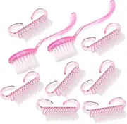 ASAKKURA 1 Set Nail Cleaning Brush Kit Dusting Brush for Nails Manicure Brushes for Nails Fingernail Cleaner Fingernail Brushes Nail Dusting Brush Nail Dust Remover Brushes Toe Nail Brush Random Color