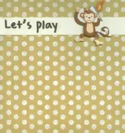 Play Date Time Toys Games Fun Friends Monkey Kids 6 x 6 Premade Scrapbook Page