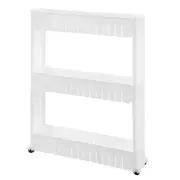 Boxsweden White Display Rack Storage Shelf 3 Tier Slim 72cm Home/Room Organiser