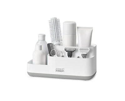 Joseph Joseph EasyStore Bathroom Storage Countertop Organizer Caddy Gray