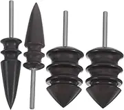 Veemoon 4pcs DIY Leatherworking Tools: Electric Craft Burnisher Bits for Edge Polishing Wood and Metal Grinding Kit for Professional