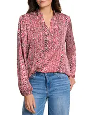 Nic+Zoe Herringbone Stamp Shirt