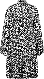 [Gerry Weber] Women's Flowing Blouse Dress with Attached Skirt, Elastic Sleeve Hem, Long