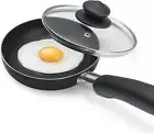 Aluminium Frying Pan with Lid Non Stick Open Skillet for All Stoves Induct