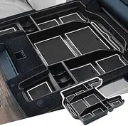 BIBIBO Luxury White Console Organizer Tray for 2019-2023 Dodge RAM 1500, 2500, 3500 Center Console Armrest Storage Box