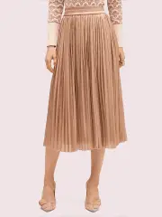metallic midi skirt