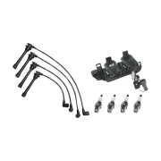 NGK Spark Plugs Coil + Bosch Leads Kit for Hyundai Accent LC LS Getz TB G4EE