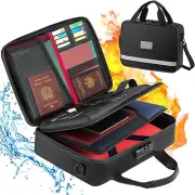 Fireproof Waterproof Document Box Lockable Organizer Family Emergency Safe