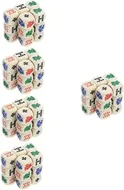 Hohopeti 5sets Funny Game Dice Set Poker Dices Acrylic Cube Chips Portable Drinking Game Props Perfect for Parties Ktv Rounded Corners 15pcs*5