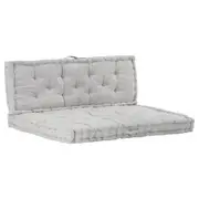 Pallet Floor Cushions 2 pcs Cotton Grey