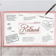 Retirement Celebration Kit - Jumbo Card, Black Rose Gold Congrats Message, Large