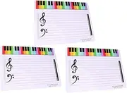 OFFSCH Piano Stave Cards 3pcs Music Teaching Boards Erasable Music Staff Whiteboard for Classroom