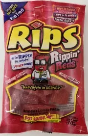 Rips Rippin Reds Bites Sour Belts Candy 4 Count Free Shipping
