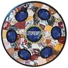 42" Round Black Marble Coffee Table Top Multi Mosaic Arts Table Top Home Decors
