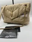 Stunning! YSL Yves Saint Laurent Small Lou Puffer Bag, NWT 577476 Beige $3350