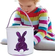 Easter Egg Hunt Basket Bag,Cute Bunny Ear Easter Basket - Bags Bunny Treat Bags with Handle for Easter Decoration, Toy Candy Gifts