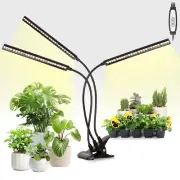 Full Spectrum Tri-Head Grow Light 156 LEDs Flexible Gooseneck Indoor Lamp
