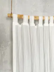 1PC White Sheer Curtains For Living Room Bedroom Window Drapes Decor